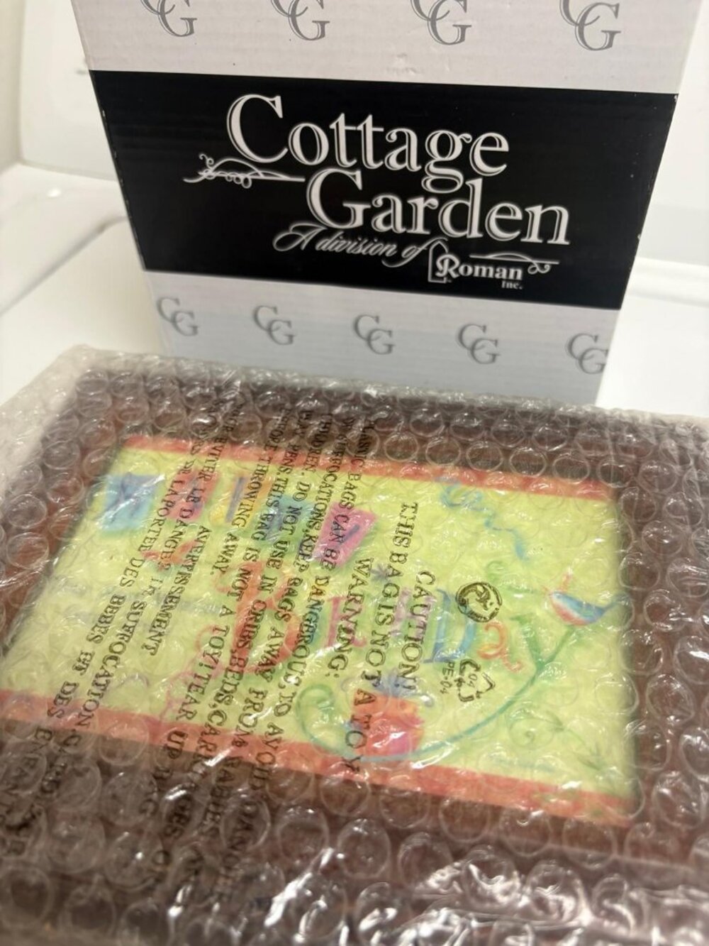 Cottage Garden Birthday Wishes Woodgrain Music Box - Happy Birthday Tune